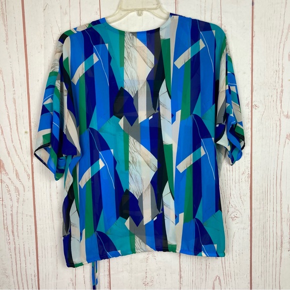 Vintage Teddi Of California Size 16 Cinch Hem Sheer Top Dolman Sleeve Chiffon - Picture 8 of 10